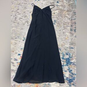 Forever 21 Black Spaghetti-Strap Maxi Dress